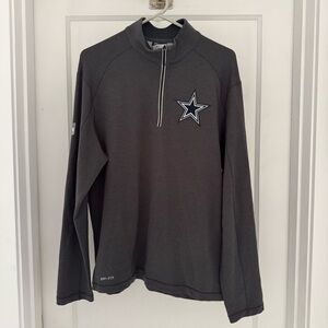 Nike Dri-FIT Cowboys NFL Gray half zip Pullover